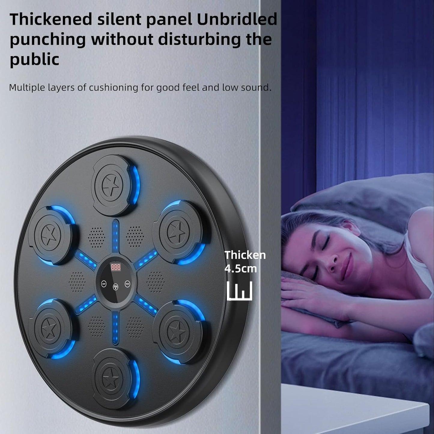 Revolutionary Smart Music Boxing Machine with Bluetooth & Gloves - Perfect for Home and Gym Workouts!