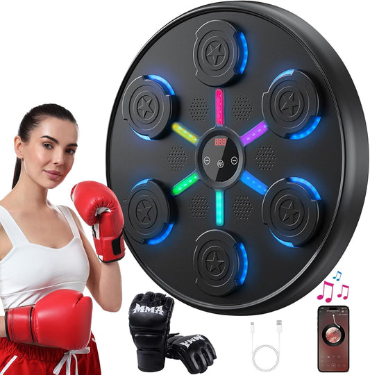 Revolutionary Smart Music Boxing Machine with Bluetooth & Gloves - Perfect for Home and Gym Workouts!
