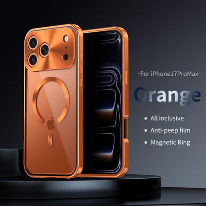 [Not All-Metal and Plastic Back Cover]Pc Back Cover - Metal Frame Protection - Protects Privacy - Screen Protector - Shock Resistance Function - Magnetic Charging - Magsafe Charging Protection Case for Ipad 17 - 12 - Magsafe Charging Protection Case for I