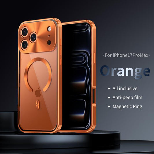 [Not All-Metal and Plastic Back Cover]Pc Back Cover - Metal Frame Protection - Protects Privacy - Screen Protector - Shock Resistance Function - Magnetic Charging - Magsafe Charging Protection Case for Ipad 17 - 12 - Magsafe Charging Protection Case for I